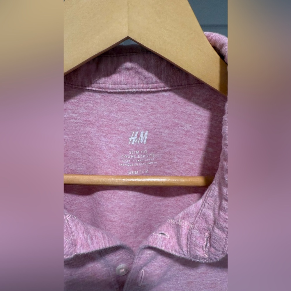 H&M pink polo stretchy M
